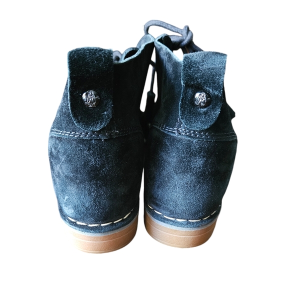 HUSH PUPPIES Women's Cyra Catelyn Ankle Boot sz 6 navy blue suede leather Fall - Picture 3 of 11